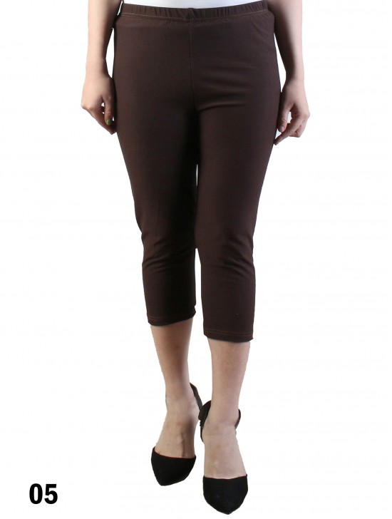 Plus Size Basic Stretchy Capri Leggings